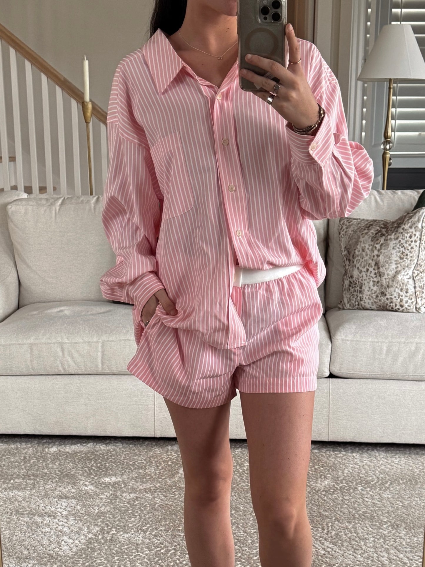 Pretty In Pink Striped Set