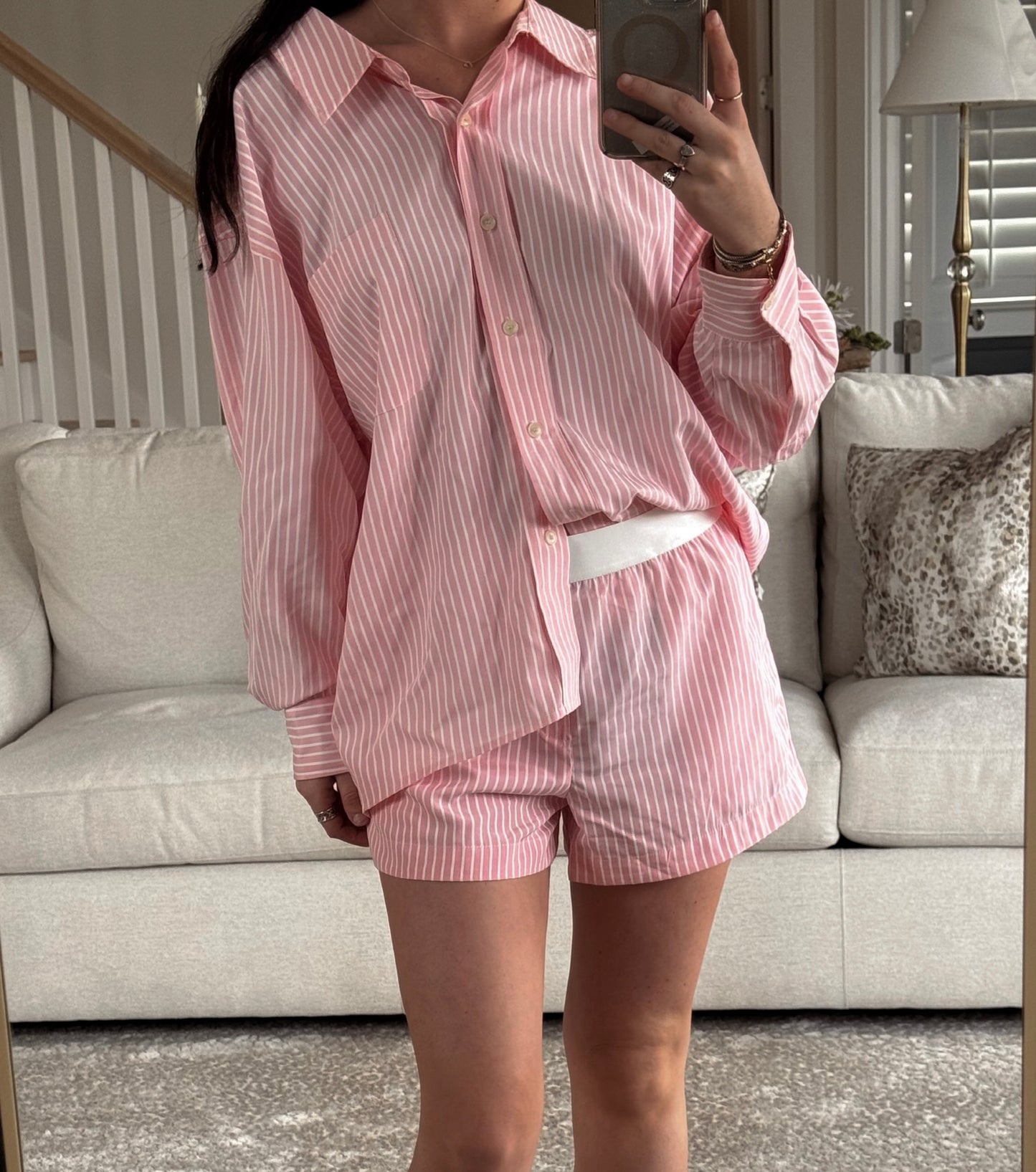Pretty In Pink Striped Set