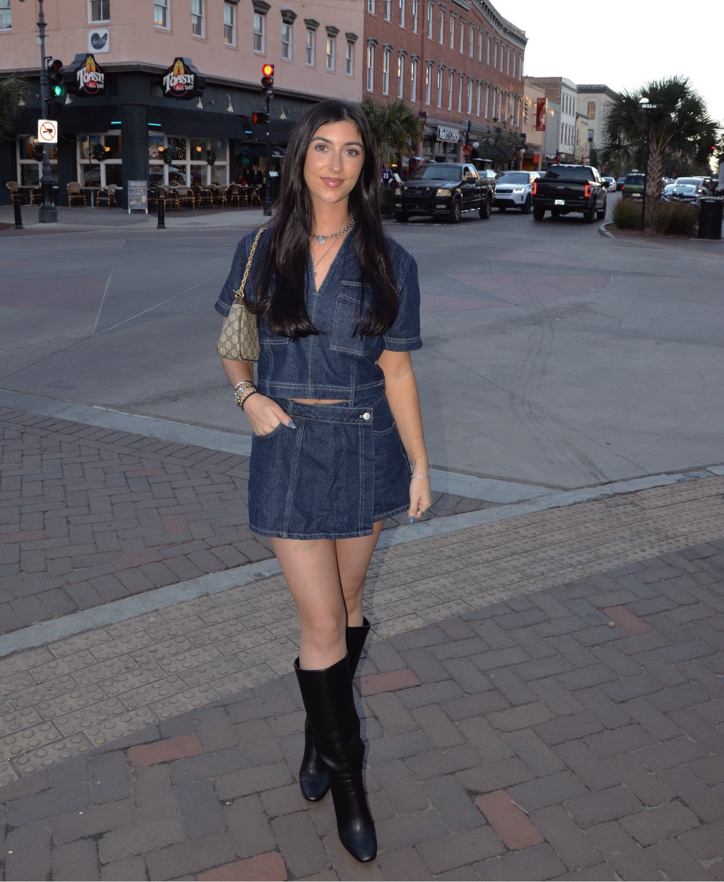 Dark Denim Skort