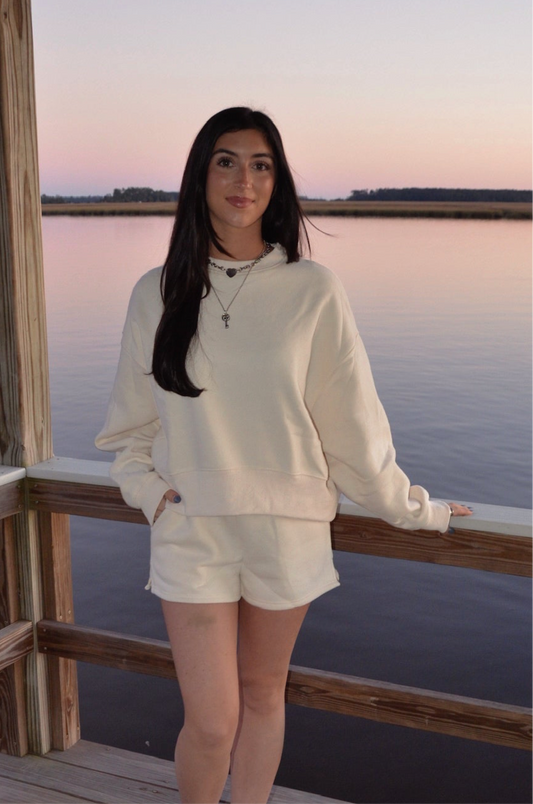 Cozy Crewneck and Shorts Set