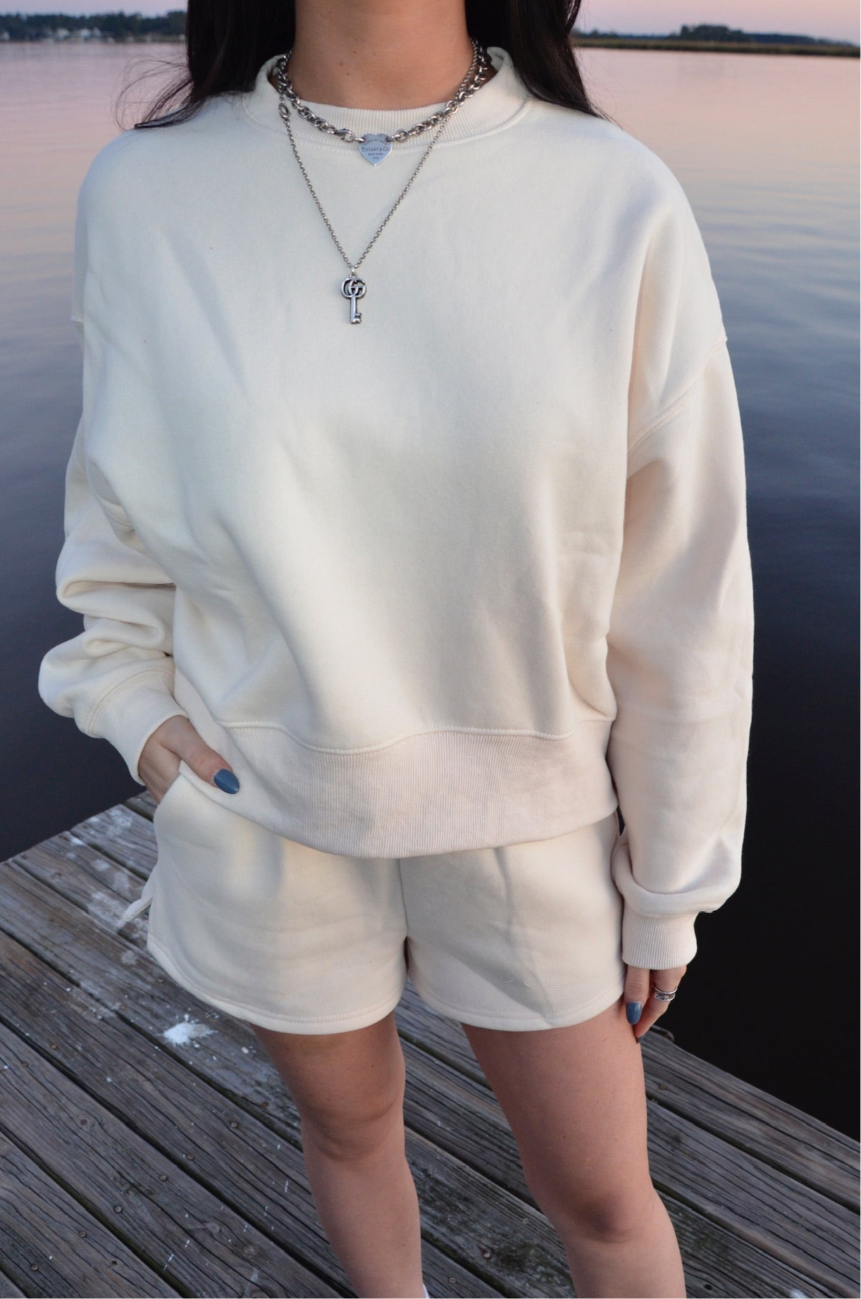 Cozy Crewneck and Shorts Set