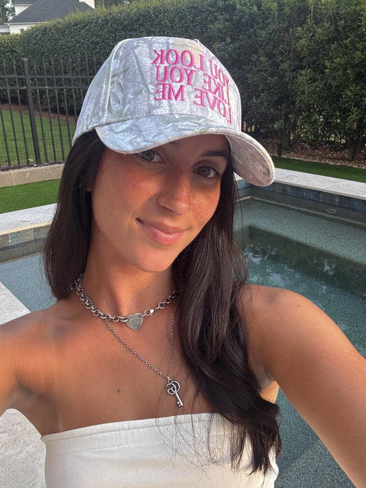 ‘You Look Like You Love Me’ Camo Trucker Hat