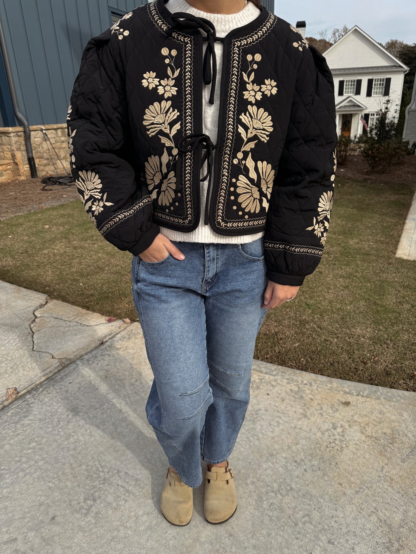 Georgia Embroidered Quilted Jacket