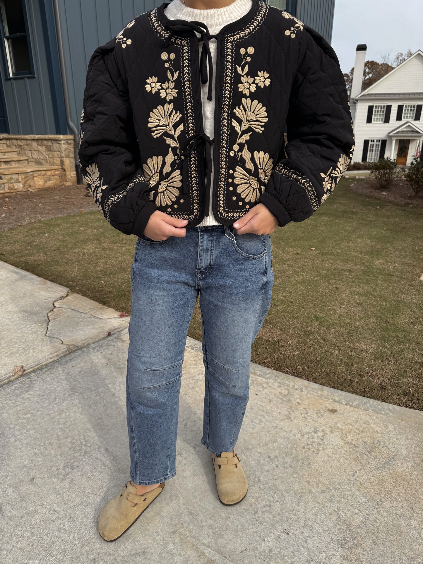 Georgia Embroidered Quilted Jacket